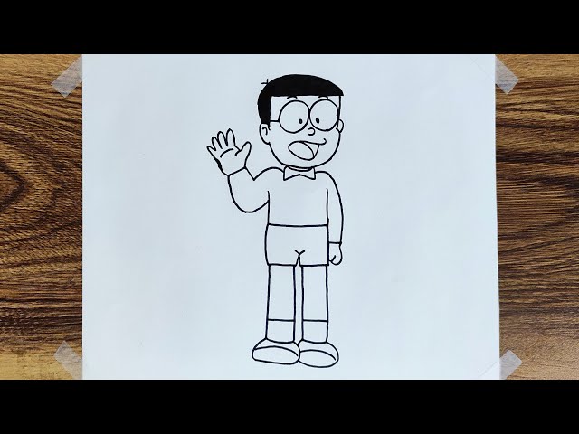 Nobita drawing from doraemon