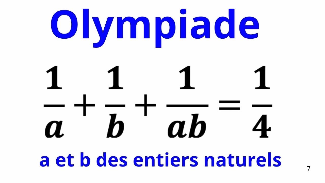 Maths, Olympiade