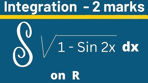 Integral root of 1-sin2x dx | 2 marks problem @EAG