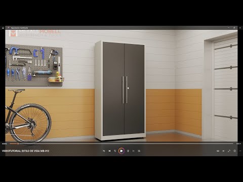 Armario Archivador Metálico 200Cm de Doble Puerta 90x38x200Cm MB-013