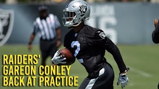 The raiders’ first-round draft pick practiced for first time since
june 13 after being removed from physically unable to perform list,
which is where...