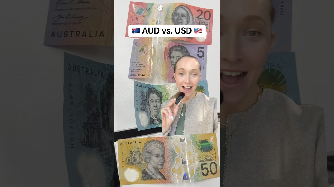 🇦🇺 AUD vs. USD 🇺🇸 Differences in Curriency Looks Between Australian and  American Dollars 💵 - YouTube