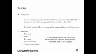 Lecture 7 2DV604 Architectures for Cloud Computing