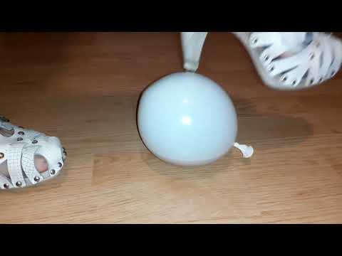 Crushing balloon filled with beans