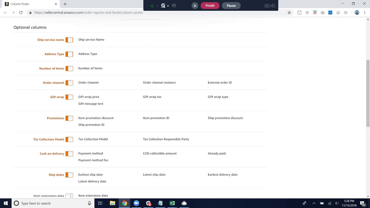 How to Edit Your Column Picker in Amazon Seller Central YouTube