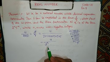 CBSE Class 10 Ex.-1 Theorem 1.5 (REAL NUMBER) NCERT