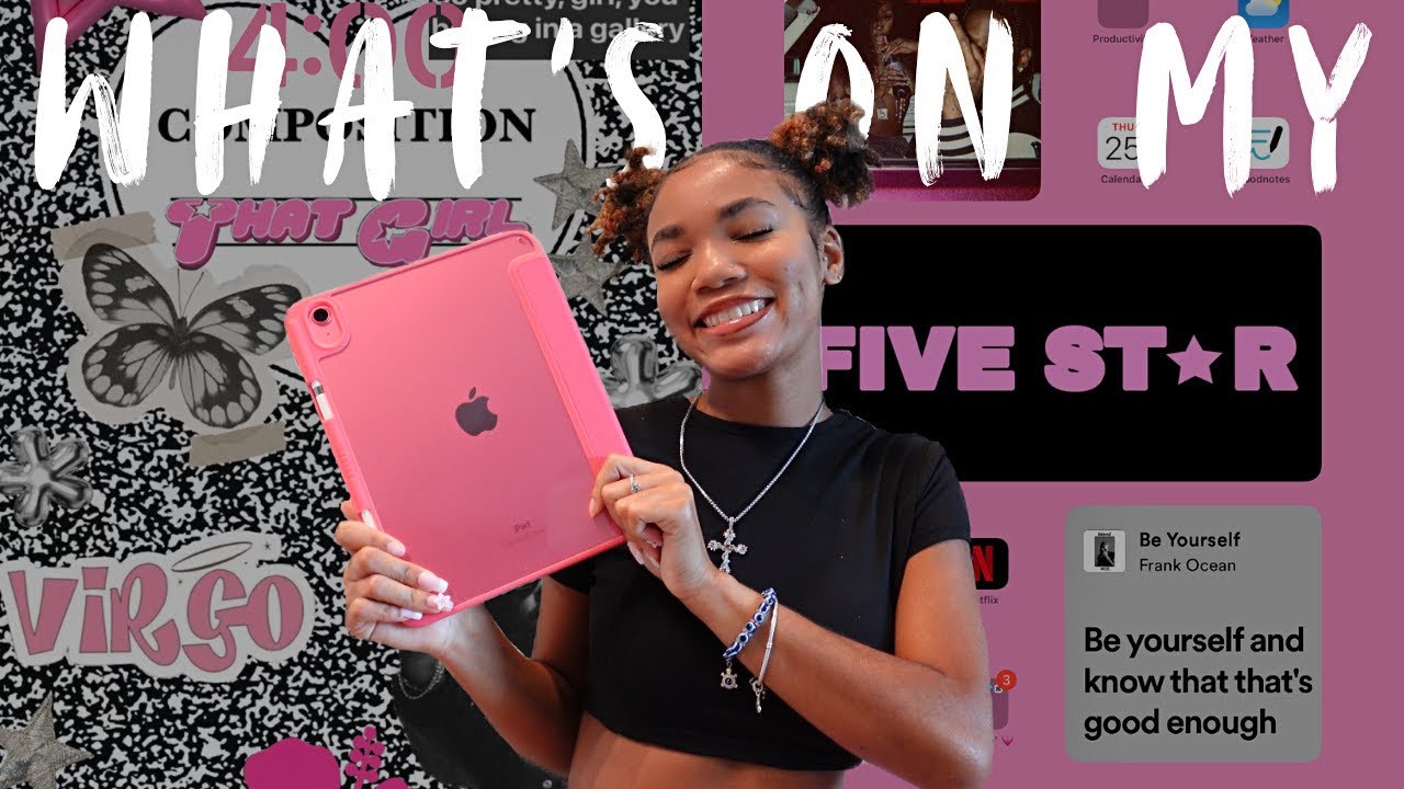 WHAT'S ON MY *pink* 10th GENERATION iPAD || Ju Lanee