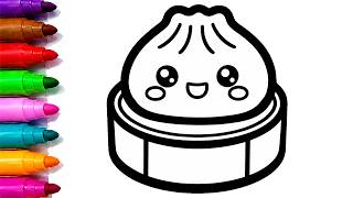 Information Cute Squishy Dumpling Drawing, Painting and Coloring for Kids & Toddlers | Learn Colors 🎨🌈 Guide