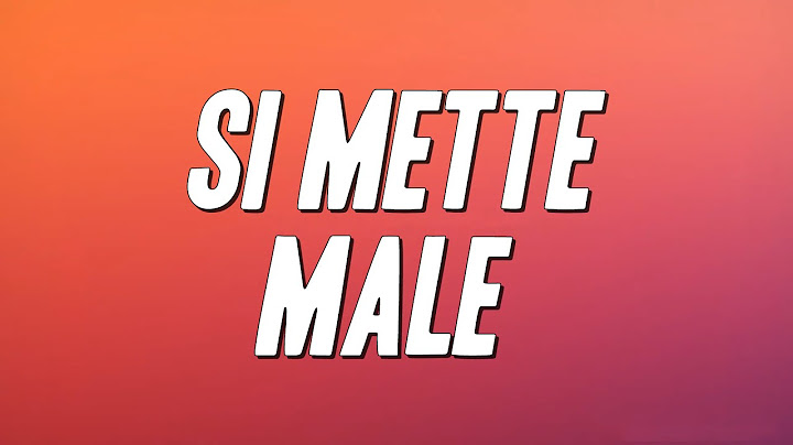 Alessandra Amoroso - Si mette male (Testo)