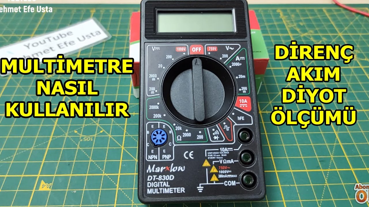 Multimetre Nasıl Kullanılır? Avometre Nasıl Kullanılır (direnç, akım, voltaj ölçümü detaylı anlatım)