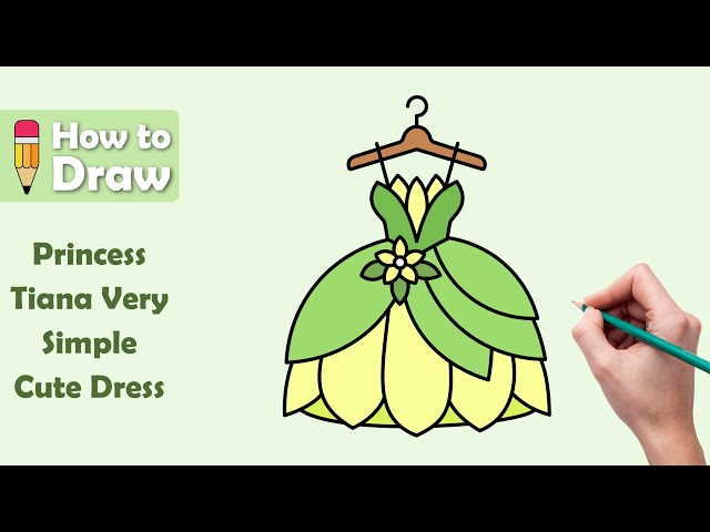princess tiana dress drawing 9/9] 🎨 How to Draw Princess Tiana 👑 | Easy & Cute Dress Tutorial! #Art # Disney