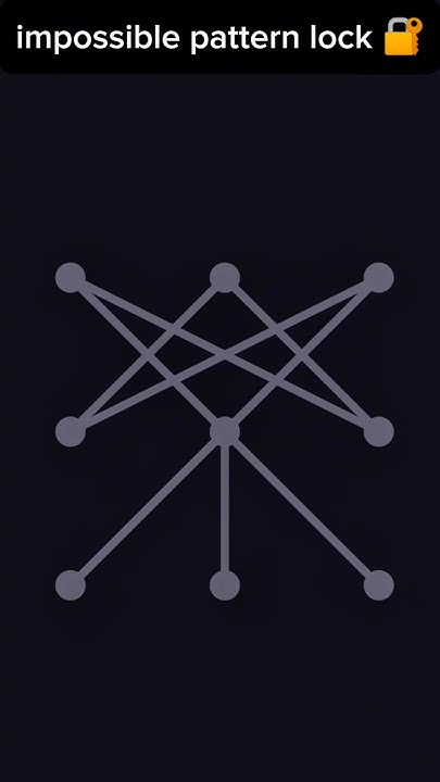 impossible pattern lock 🔐 - YouTube