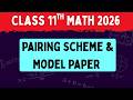Class 11 Math Paper Pairing Scheme 2026 - Class 11 Math Paper Pattern 2026 - Punjab Board