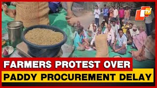 Paddy Procurement Delay Sparks Farmers Protest In Sonepur
