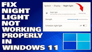 How To Fix Night Light Not Working Properly in Windows 11 [Solution]