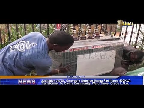 benin city to lagos flight Ogbeide-Ihama facilitates 500kva transformer to Owina Community