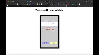 Telephone Number Validator - JavaScript Project