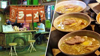 Old Style Ramen Stall with Funny Owner  Japanese Street Food  Tokyo