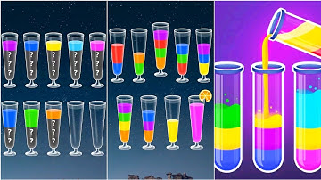 Color Water Sort Wooden Puzzle Gameplay 10, Android Games ios Walkthrough Simulator Think Brain