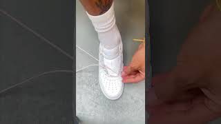 Rope Air Force 1 Tutorial whitout punching holes #tutorial #fyp #foryou #sneakers #af1 #af1customs