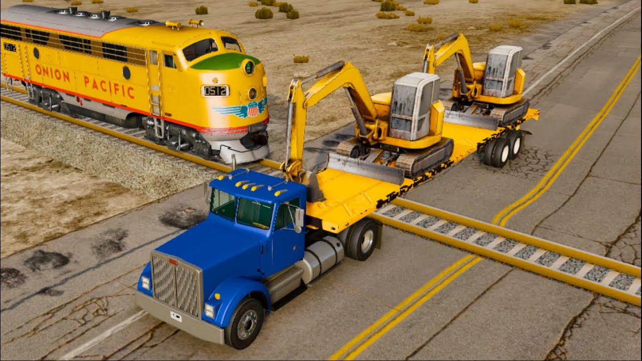 Trains vs Trucks BeamNG.Drive YouTube