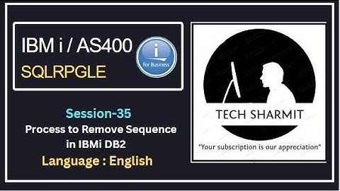 Process to drop  sequence  in ibmi db2 | SQLRPGLE | ibmi training | sqlrpgle as400 | db2 |