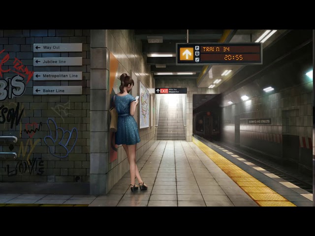 Видео Живые обои The girl is waiting in the subway 2К