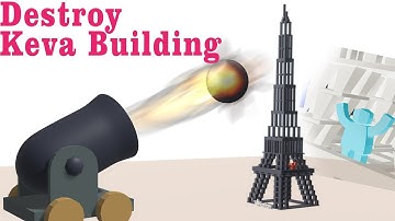 Marble destroy  keva plank building , fun for Physics Simulations.