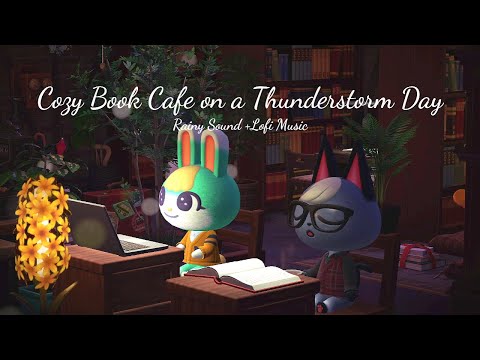 📚 Chill Lofi • Cozy Book Café 🎧 | Rainy Day Ambience [ 1 hour ]