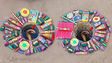 31 Fireworks Testing A Big Hole | Crackers Testing In Side Cement Hole | Patakhe