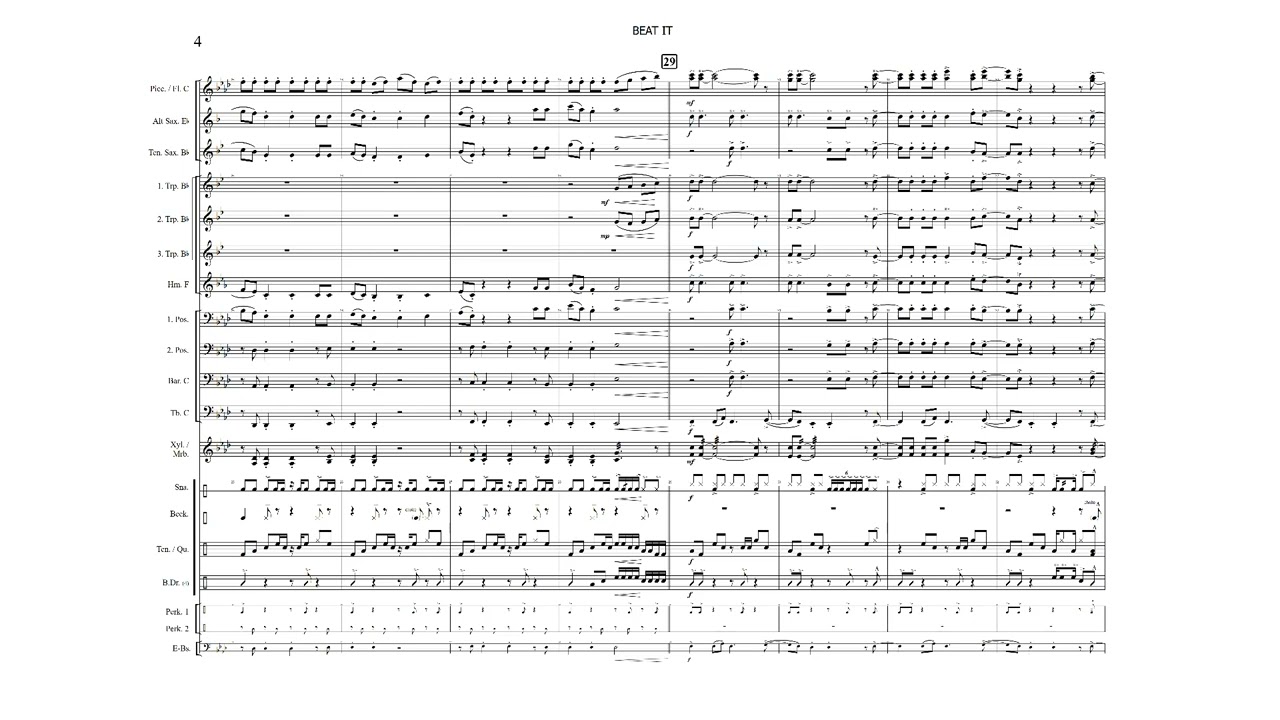 BEAT IT | für Marching Band | 'Michael Jackson' 