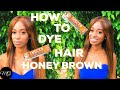 HOW TO DYE HAIR HONEY BROWN , BEGINNER STEP BY STEP | MIHLALI GUBEVU