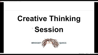Creative Thinking Sessions | COM302