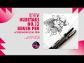 Kuretake No13 Brush Pen & Fudegokochi - Review and Demo