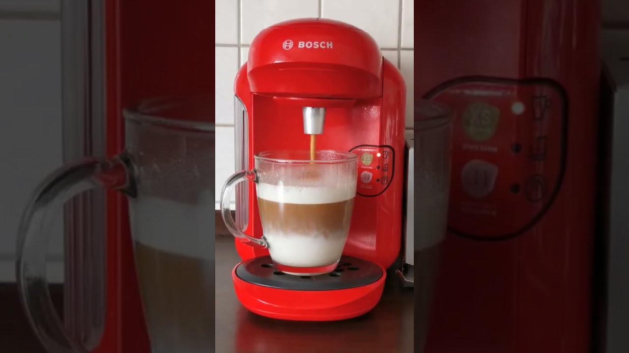 How to make Matcha Green Tea Latte in Bosch Coffee Machine 