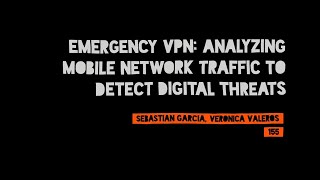 36C3 Chaos West Stage:  Emergency VPN Analyzing mobile network traffic to detect digital threats. screenshot 4