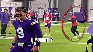 JJ McCarthy & Minnesota Vikings throwing DARTS @ OTA’s DAY 2 HIGHLIGHTS: “Getting his FEET WET!”