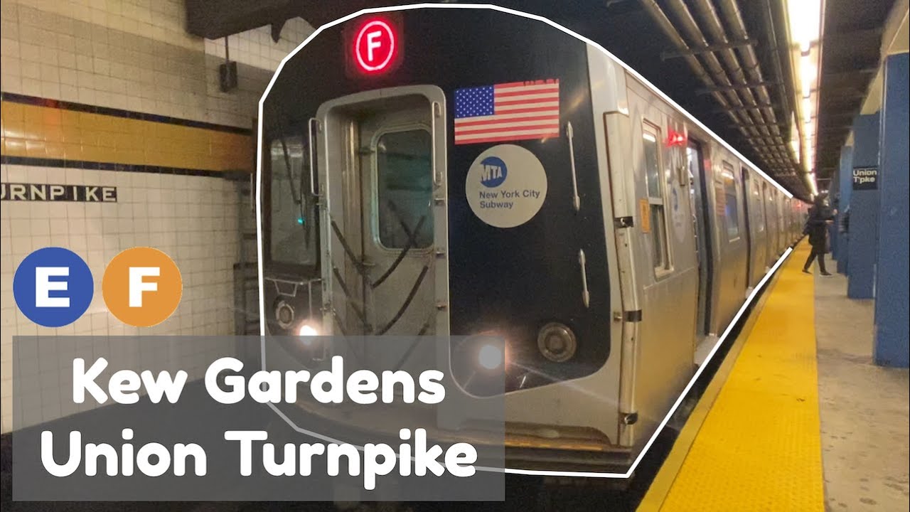 ᴴᴰ r160 E/F train action @ Union Turnpike (Kew Gardens) - YouTube