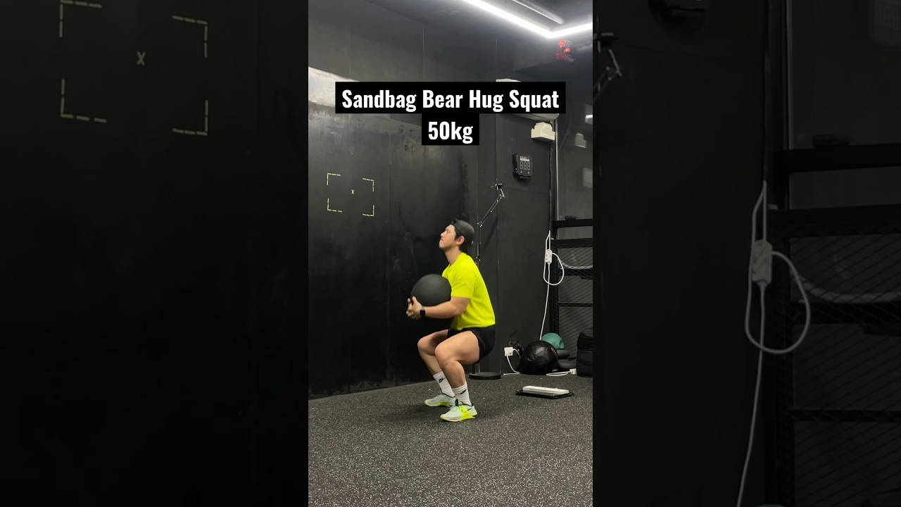 Sandbag Bear Hug Squat 50kg YouTube