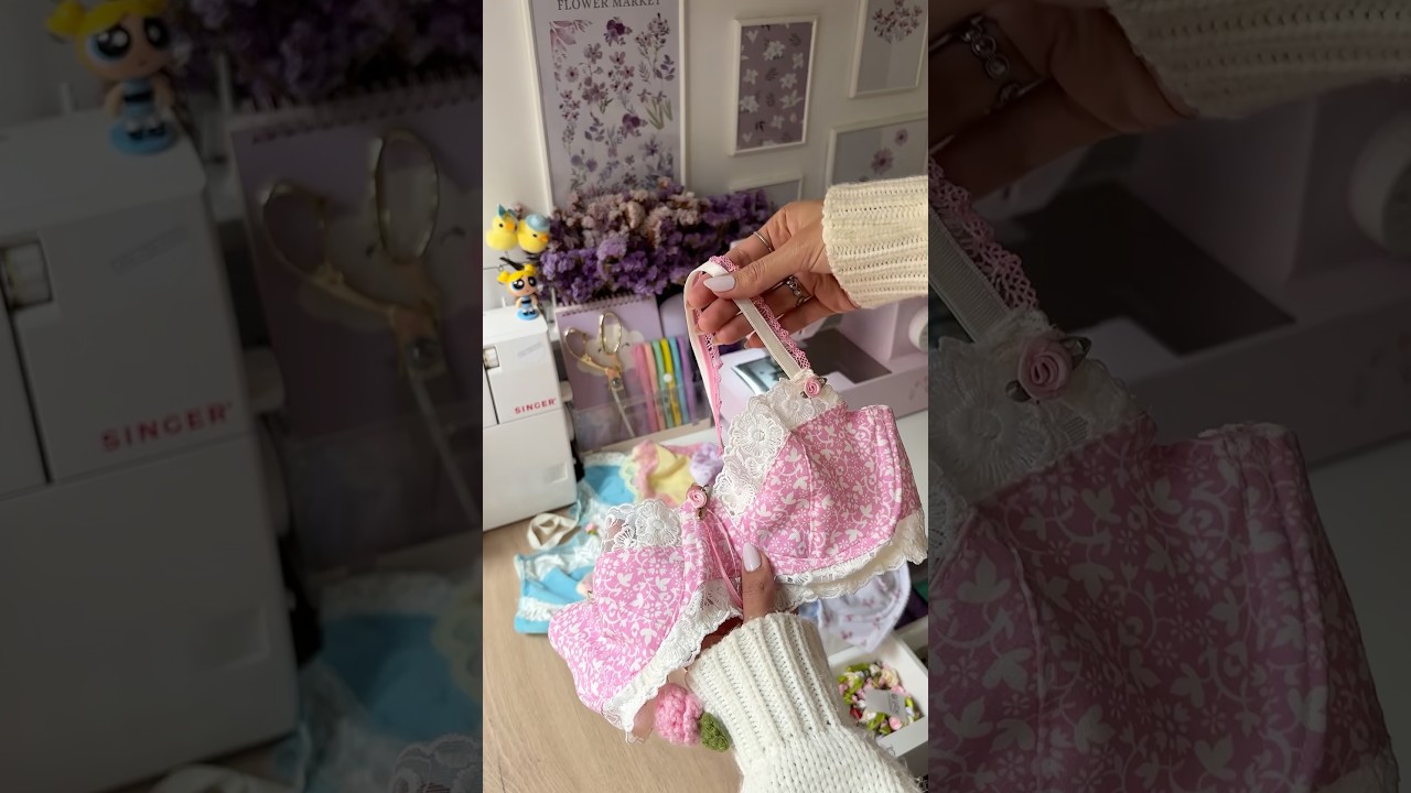 Patrón para lenceria en una tela muy bonita y romántica ✨🌷💕