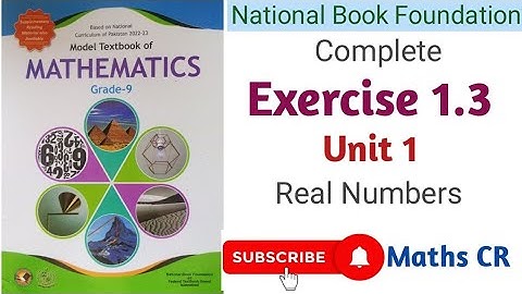 Federal Board Class 9th Math Exercise 1.3 complete