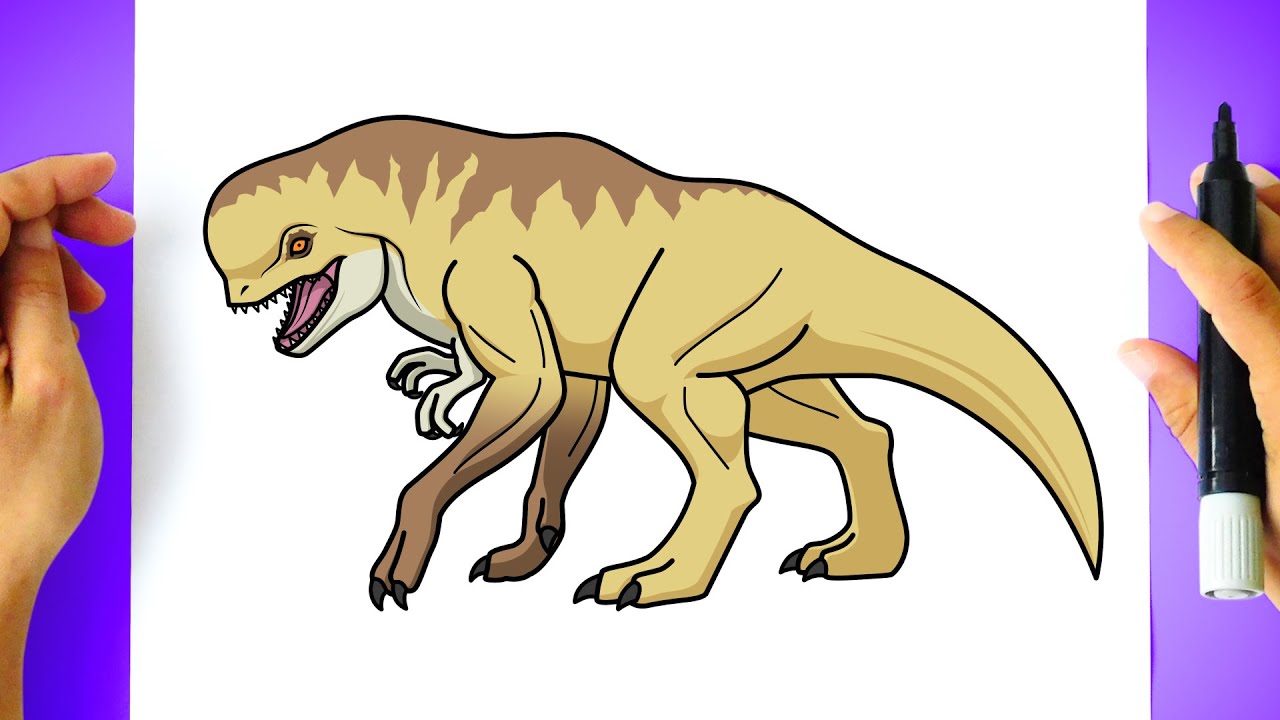 Como DESENHAR o D-REX - Cómo DIBUJAR a D REX - Distortus Rex Drawing - Jurassic World Rebirth