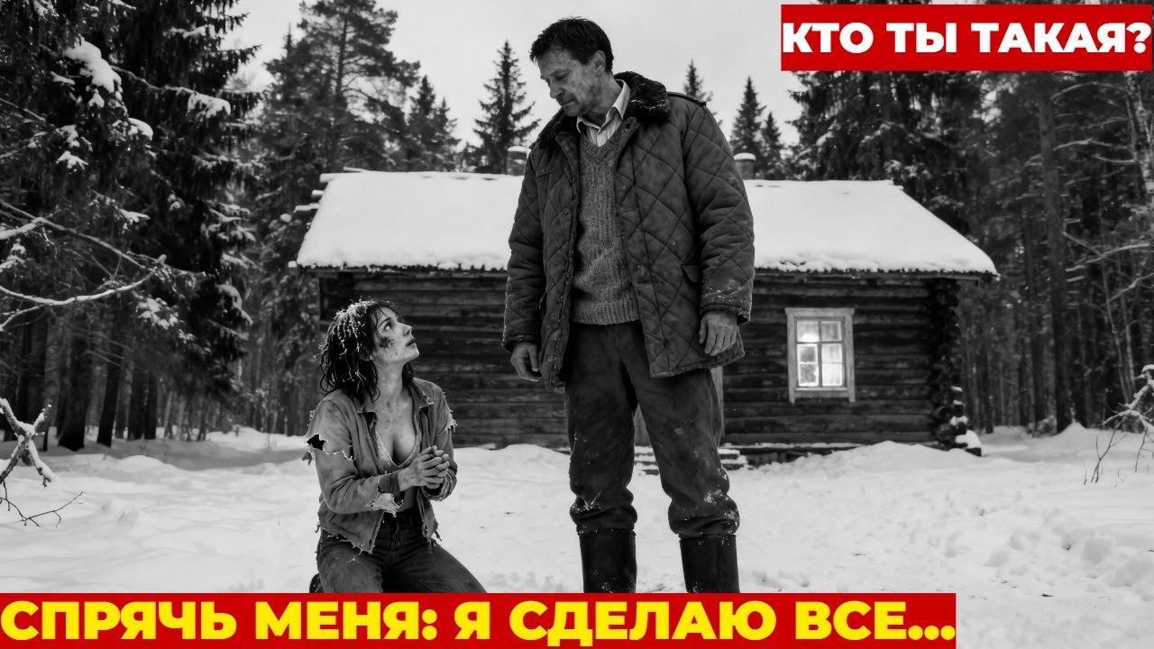 Лесник обнаружил в своей бане незнакомку без сознания... Когда она очнулась, прошептала: Спрячь меня