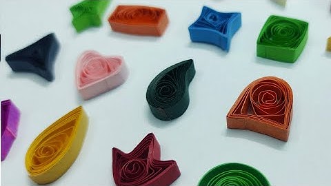 PAPER QUILLING SHAPES l Art and Craft for kids l How to make 20 basic quilling shapes