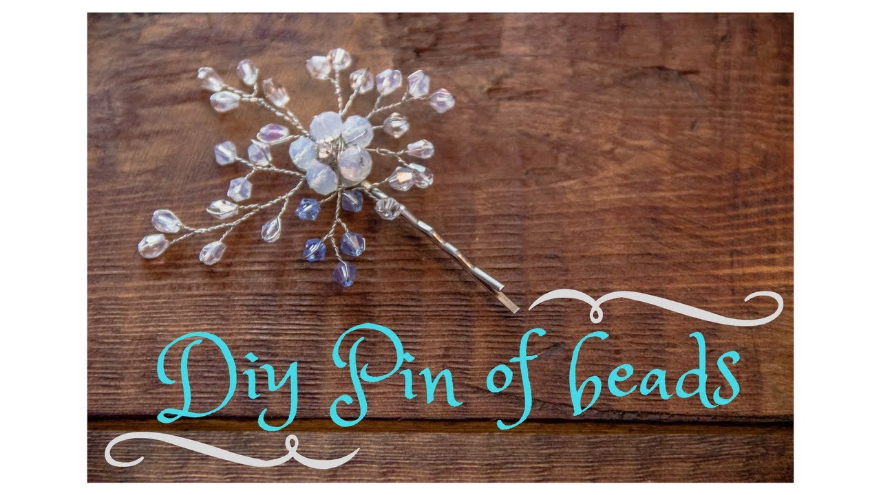 Diy Pin of beads / Шпилька из бусин /Мк украшение из бусин