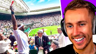Miniminter Reacts To JiDion Blowing Airhorn At a Professional Tennis Match!