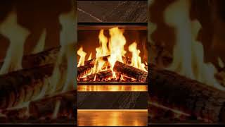 Cozy Autumn Fireplace 4K & Jazz🔥 Relaxing Fire Sounds for Sleep, Study  #shortvideo #shorts #short
