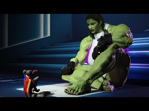 Crazy Muscle Growth Experiment: Lady Dimitrescu As She Hulk Transformation.