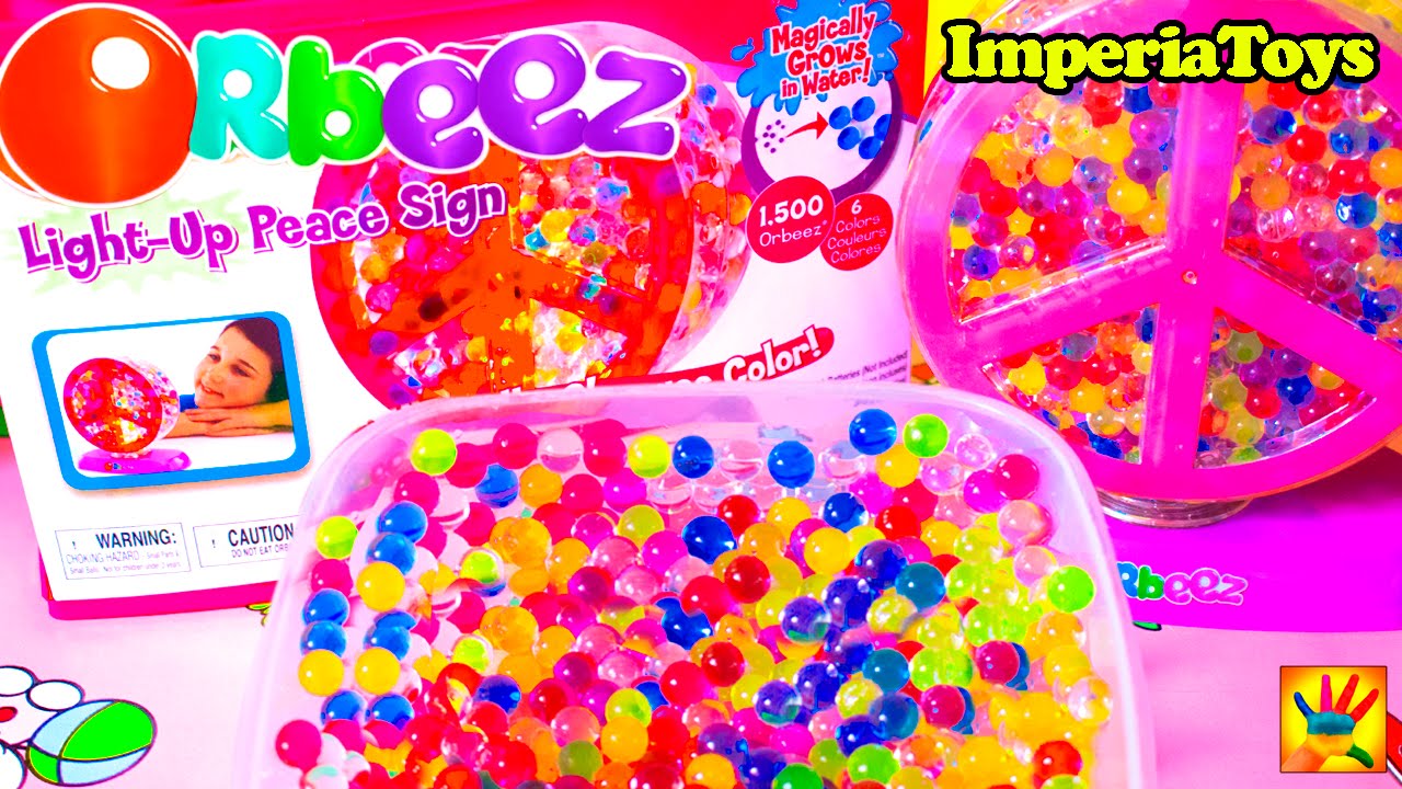 ORBEEZ Light-Up Peace Sign! Magically Grows in Water! ORBEEZ Playset Unboxing and Toy Review!
