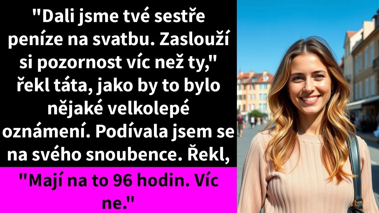„Dali jsme tvé sestře peníze na svatbu. Ona si zaslouží pozornost víc než ty.“ Táta to řekl, jako by to bylo hluboké moudro, přímo uprostřed obýváku mámy a táty. Čtyřicet tisíc dolarů, které mi...